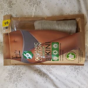 3 Pairs Felina Organic Cotton Stretch Bikini Underwear Size Small